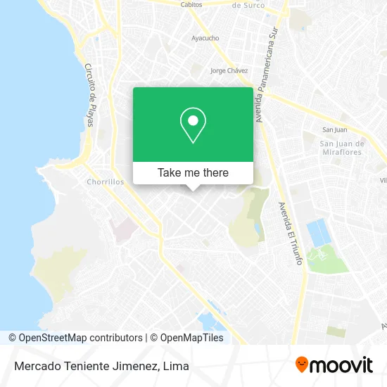 Mercado Teniente Jimenez map