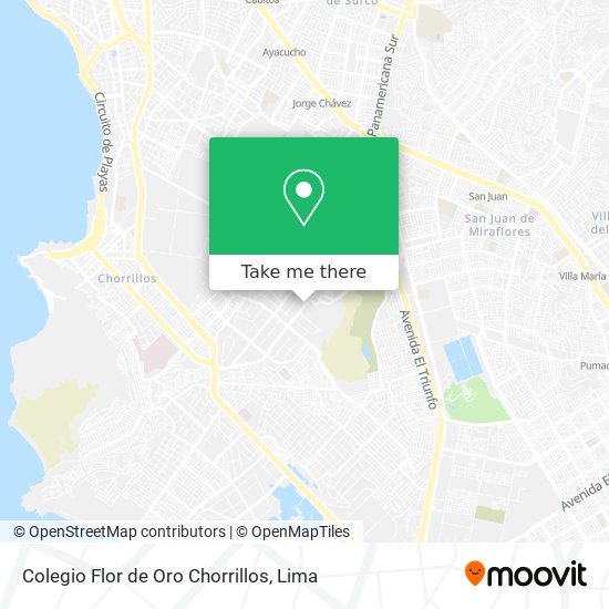 Colegio Flor de Oro Chorrillos map
