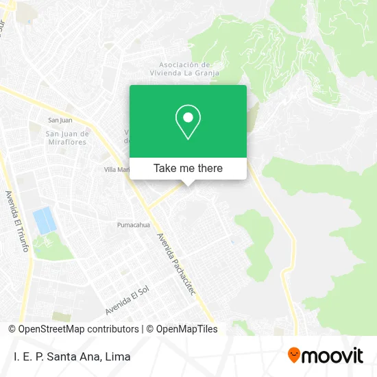 I. E. P. Santa Ana map