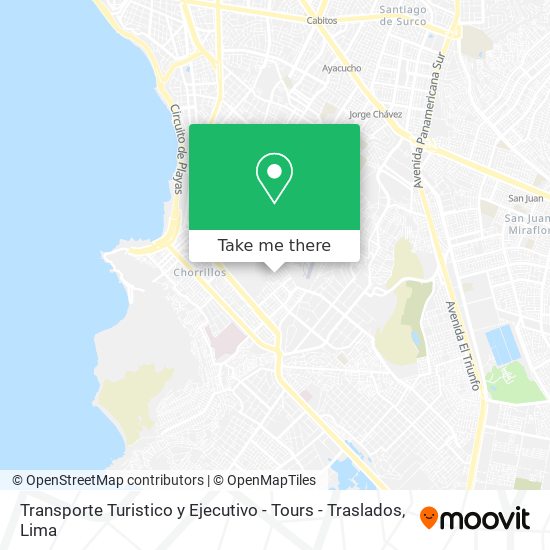 Transporte Turistico y Ejecutivo - Tours - Traslados map