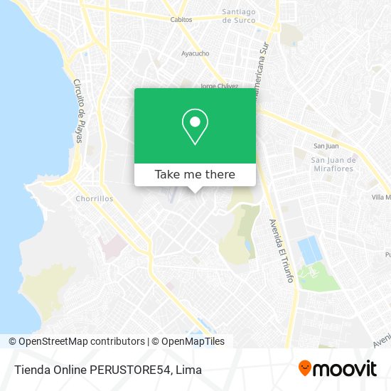 Mapa de Tienda Online PERUSTORE54