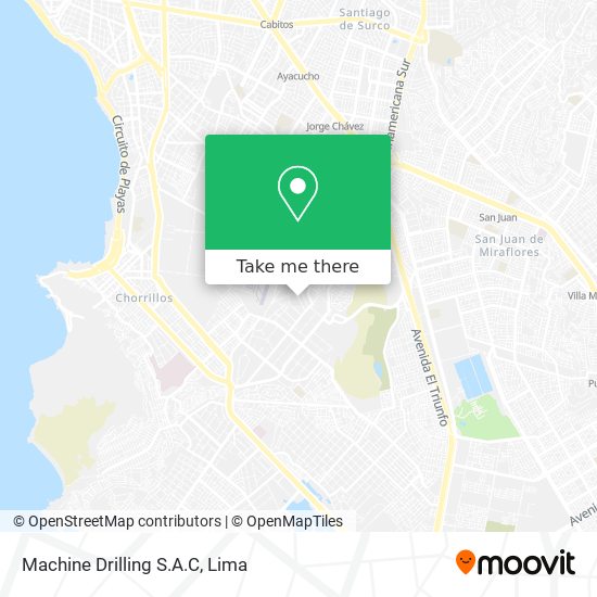 Machine Drilling S.A.C map