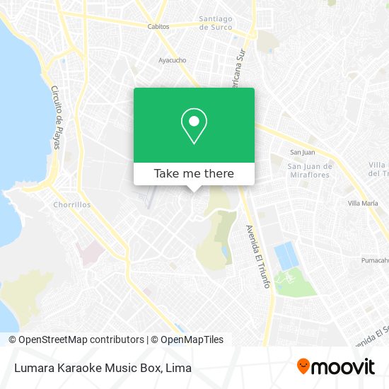 Mapa de Lumara Karaoke Music Box