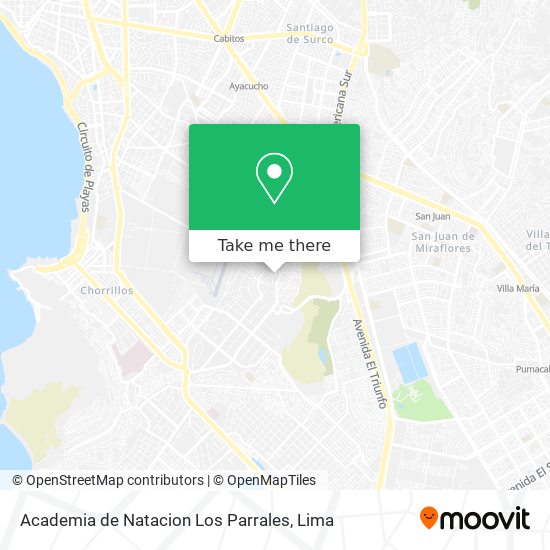 Academia de Natacion Los Parrales map