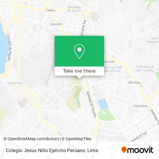 Colegio Jesus Niño Ejercito Peruano map
