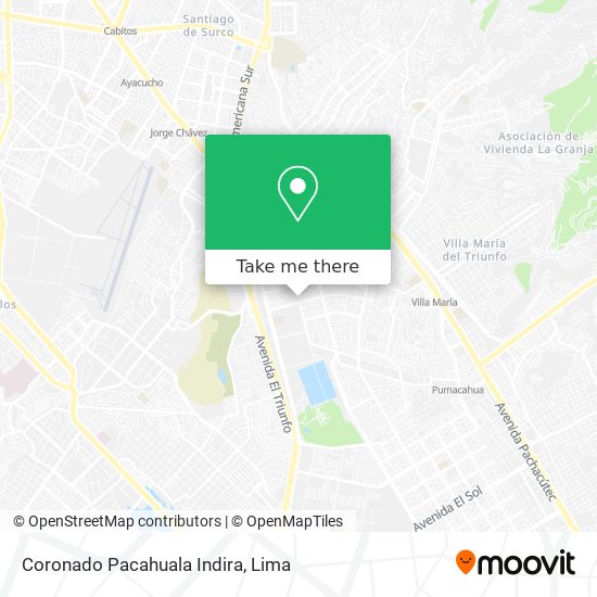 Coronado Pacahuala Indira map