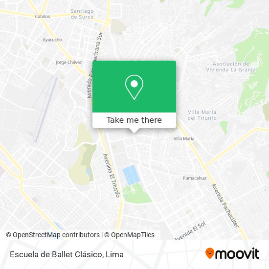 Mapa de Escuela de Ballet Clásico