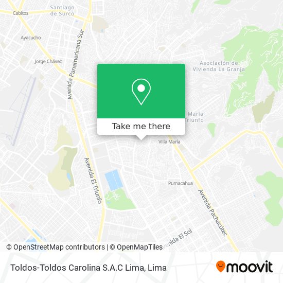 Toldos-Toldos Carolina S.A.C Lima map
