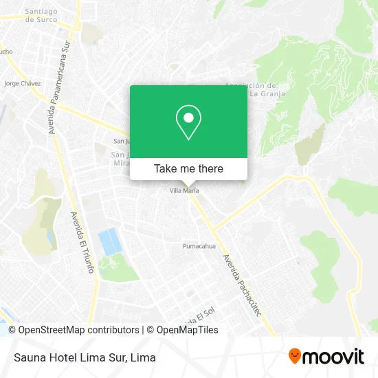 Sauna Hotel Lima Sur map