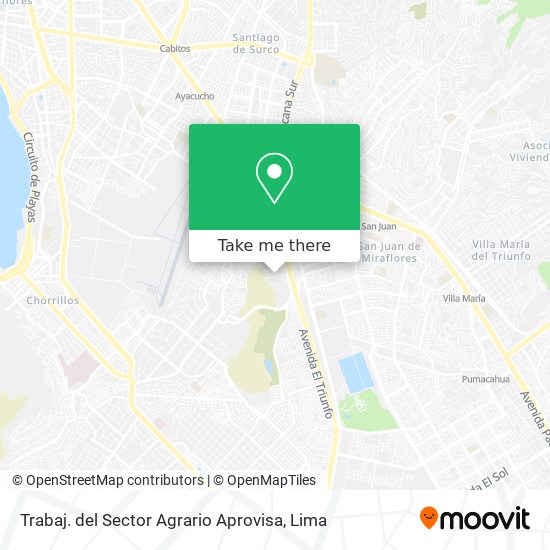 Trabaj. del Sector Agrario Aprovisa map