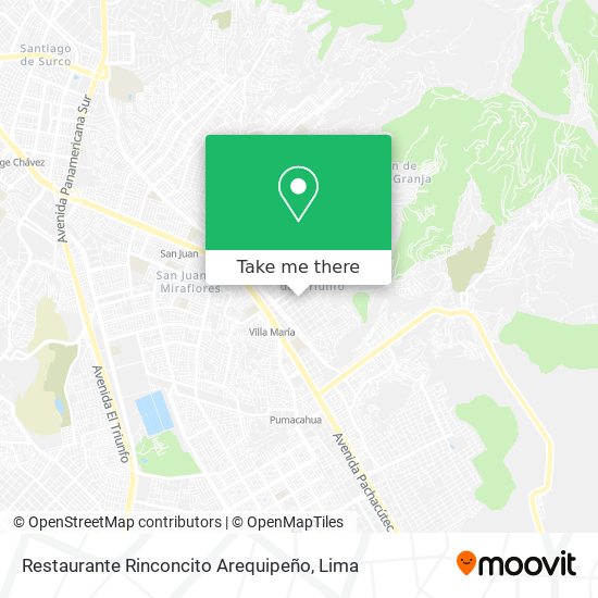 Restaurante Rinconcito Arequipeño map