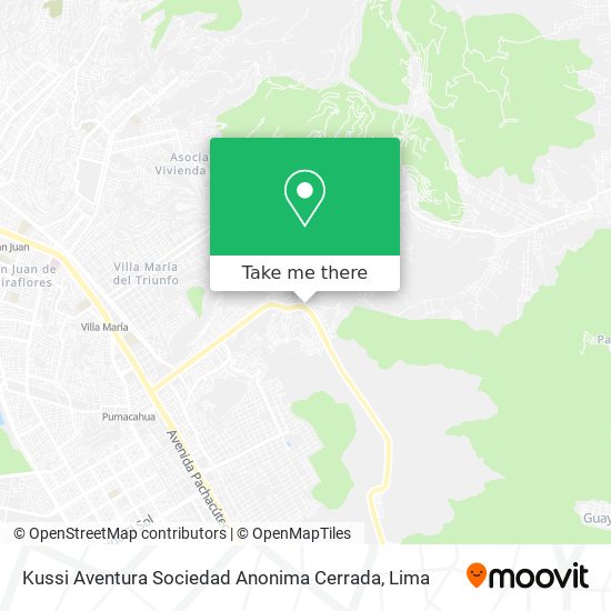 Kussi Aventura Sociedad Anonima Cerrada map