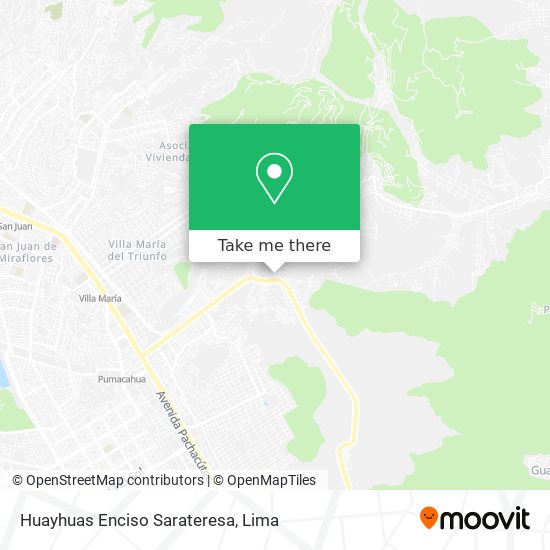 Huayhuas Enciso Sarateresa map