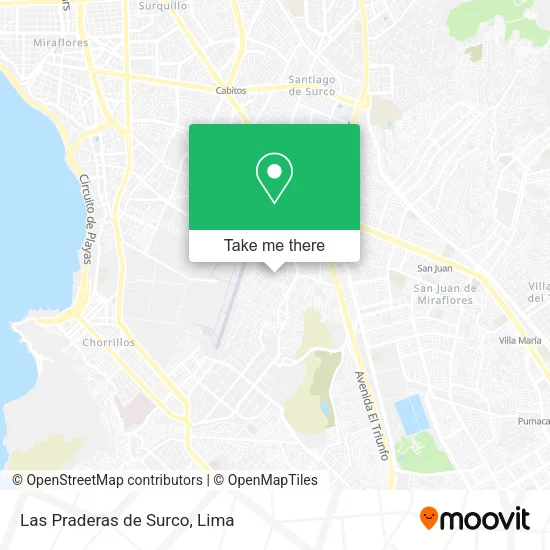 Mapa de Las Praderas de Surco