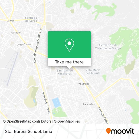 Star Barber School map