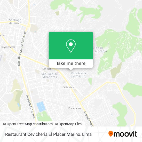 Restaurant Cevicheria El Placer Marino map