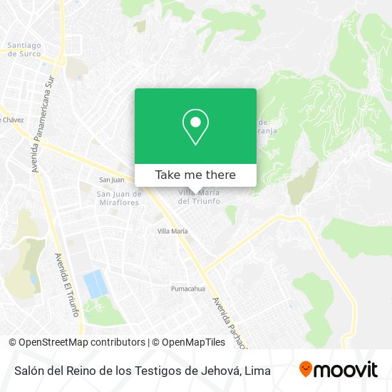 Mapa de Salón del Reino de los Testigos de Jehová