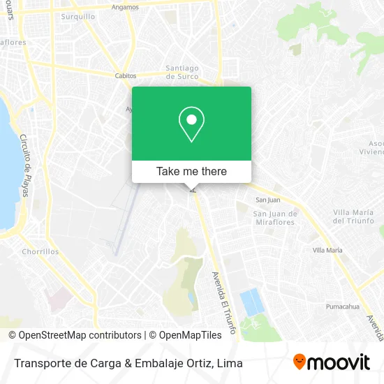 Transporte de Carga & Embalaje Ortiz map
