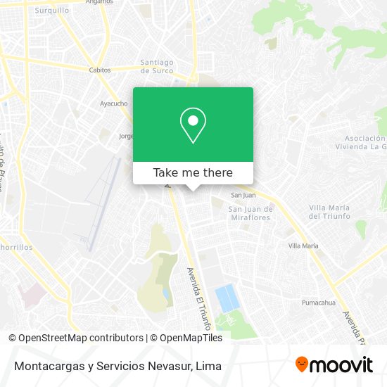 Montacargas y Servicios Nevasur map