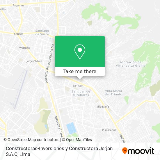 Mapa de Constructoras-Inversiones y Constructora Jerjan S.A.C