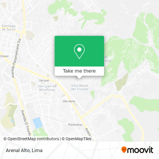 Arenal Alto map
