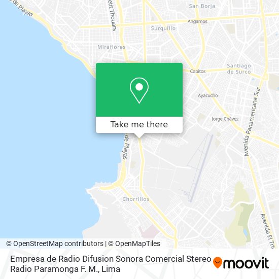 Empresa de Radio Difusion Sonora Comercial Stereo Radio Paramonga F. M. map