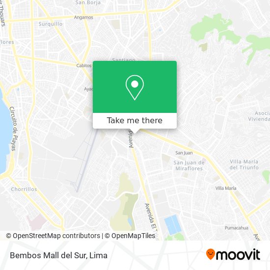 Bembos Mall del Sur map