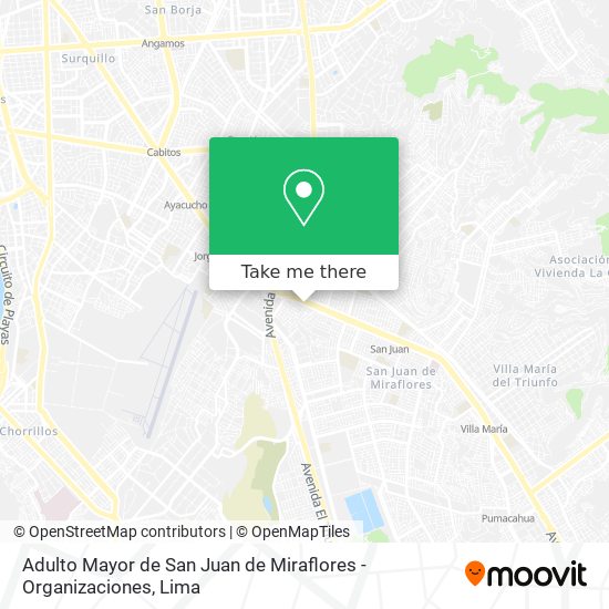 Adulto Mayor de San Juan de Miraflores - Organizaciones map