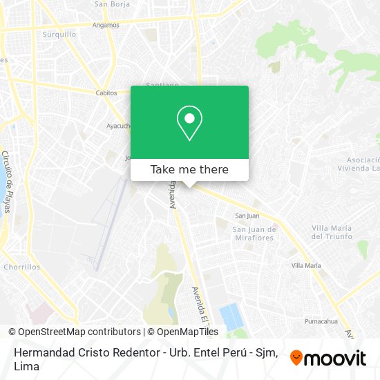 Hermandad Cristo Redentor - Urb. Entel Perú - Sjm map