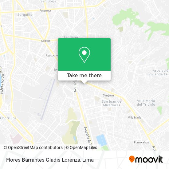 Flores Barrantes Gladis Lorenza map