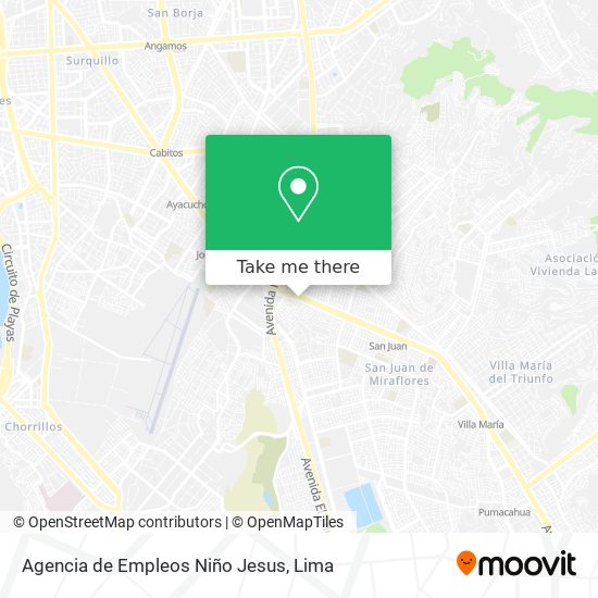 Agencia de Empleos Niño Jesus map