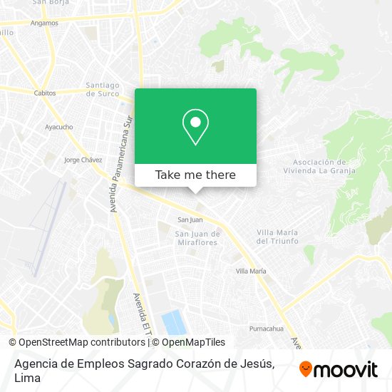 Agencia de Empleos Sagrado Corazón de Jesús map