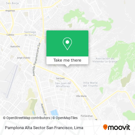 Pamplona Alta Sector San Francisco map