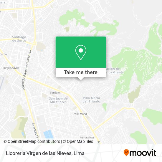 Mapa de Licoreria Virgen de las Nieves