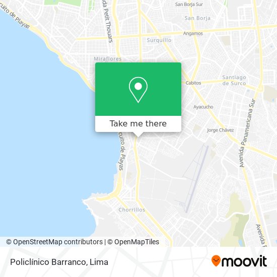 Mapa de Policlínico Barranco
