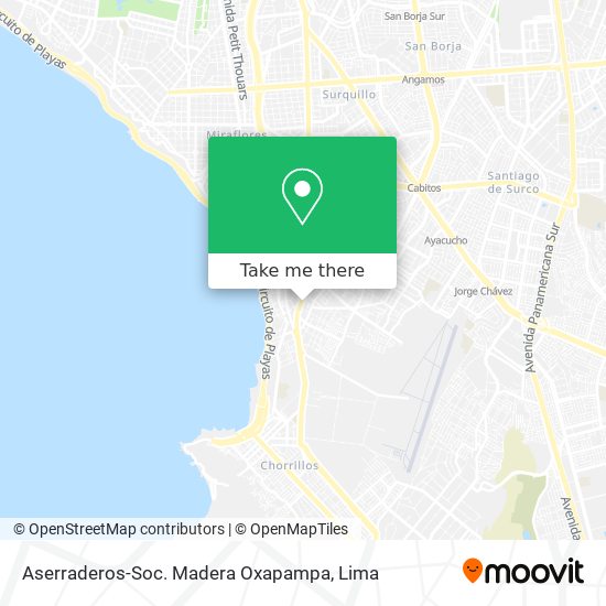 Mapa de Aserraderos-Soc. Madera Oxapampa