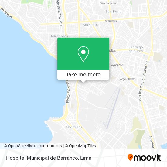 Hospital Municipal de Barranco map