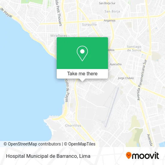 Mapa de Hospital Municipal de Barranco