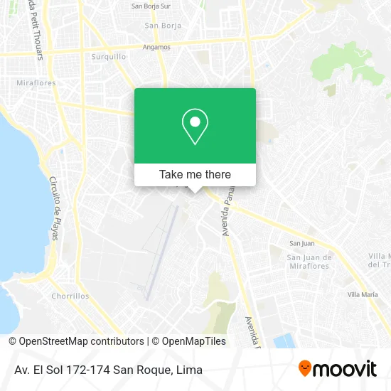 Av. El Sol 172-174 San Roque map