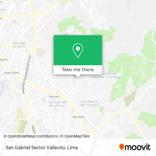 San Gabriel Sector Vallecito map