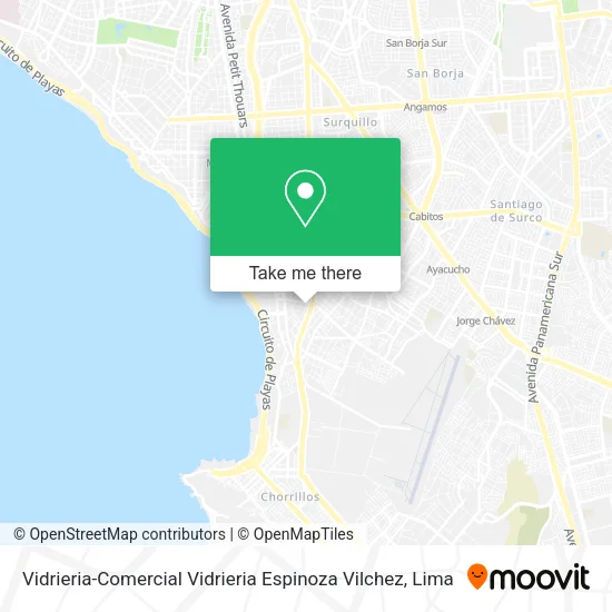 Mapa de Vidrieria-Comercial Vidrieria Espinoza Vilchez