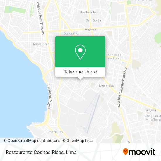 Mapa de Restaurante Cositas Ricas