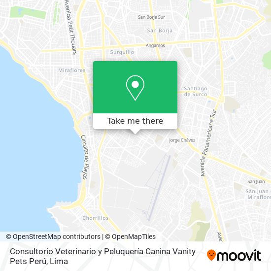 Consultorio Veterinario y Peluquería Canina Vanity Pets Perú map