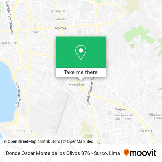 Donde Oscar Monte de los Olivos 876 - Surco map