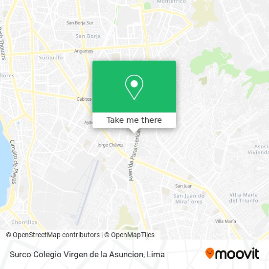 Mapa de Surco Colegio Virgen de la Asuncion