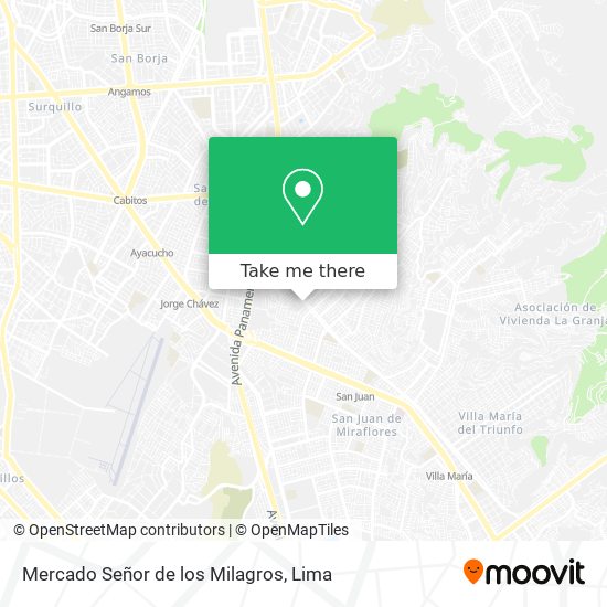 Mercado Señor de los Milagros map