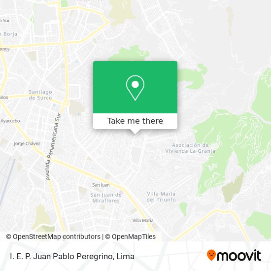 Mapa de I. E. P. Juan Pablo Peregrino