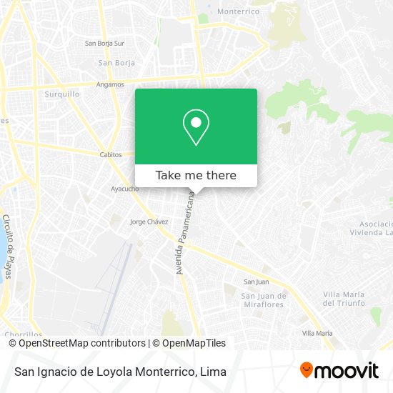 San Ignacio de Loyola Monterrico map