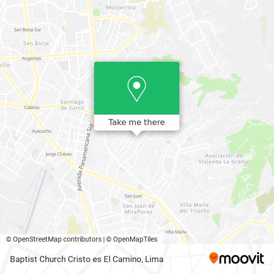 Baptist Church Cristo es El Camino map