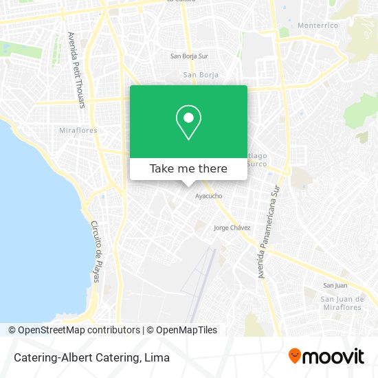 Catering-Albert Catering map